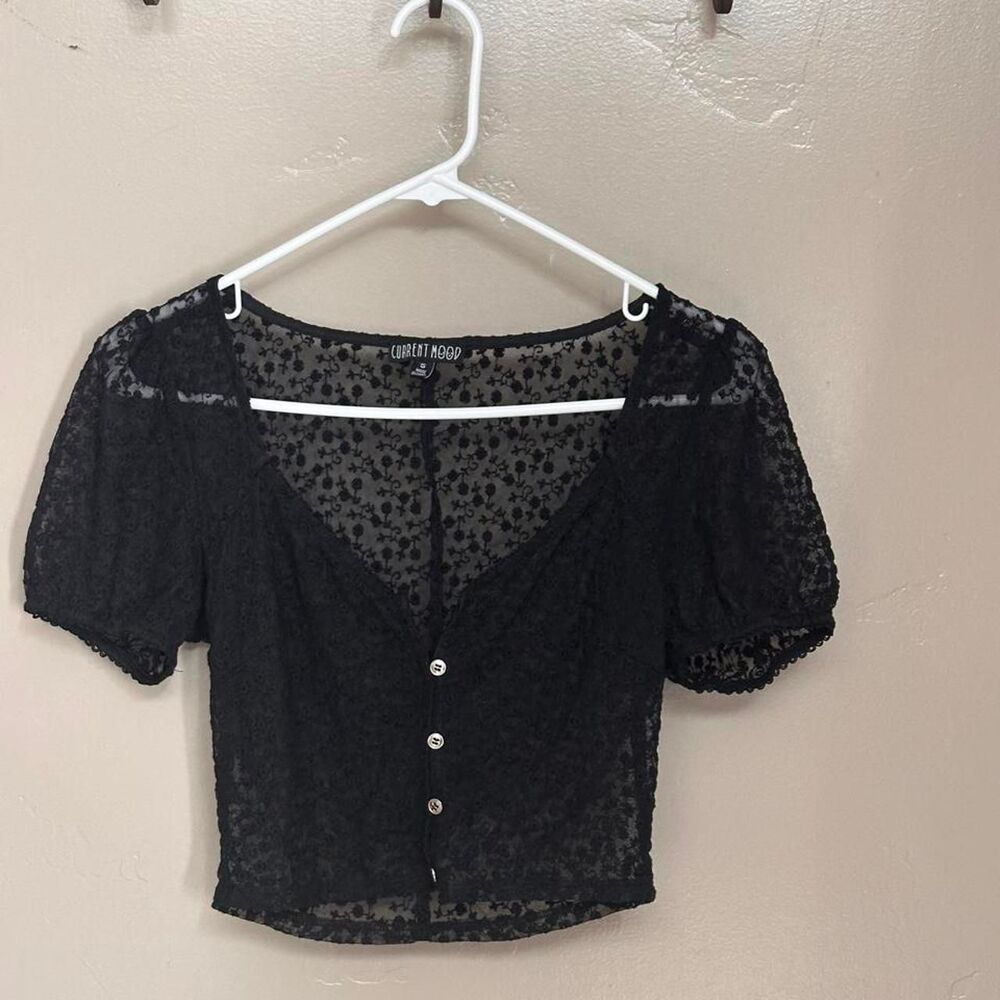 Current-mood Women's Black Crop-top